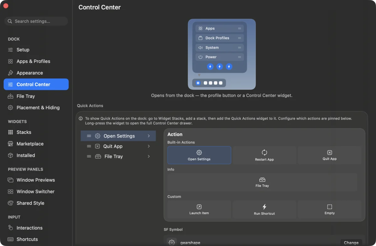 DockDoor Pro settings