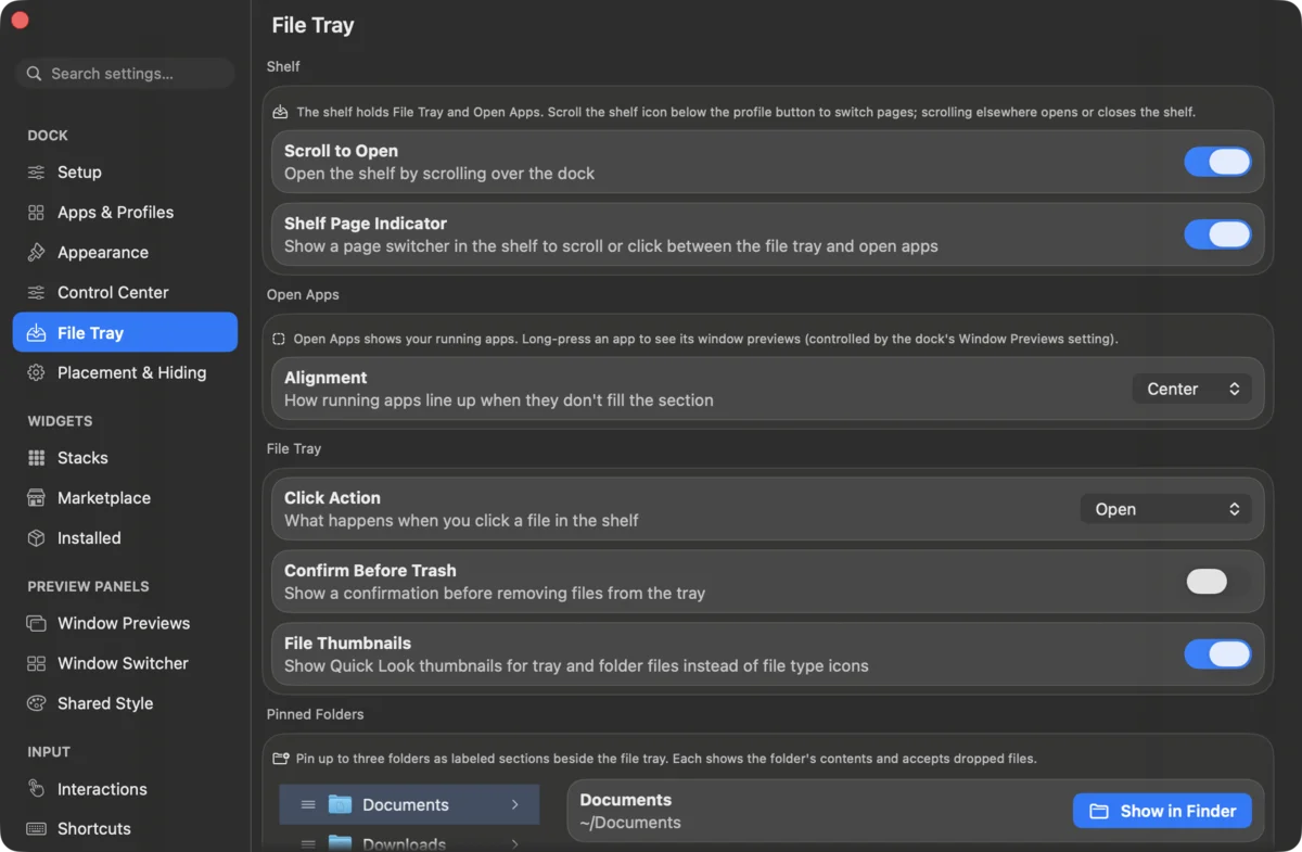DockDoor Pro settings