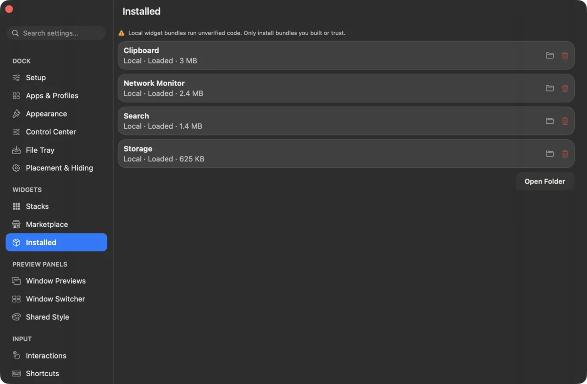 DockDoor Pro settings